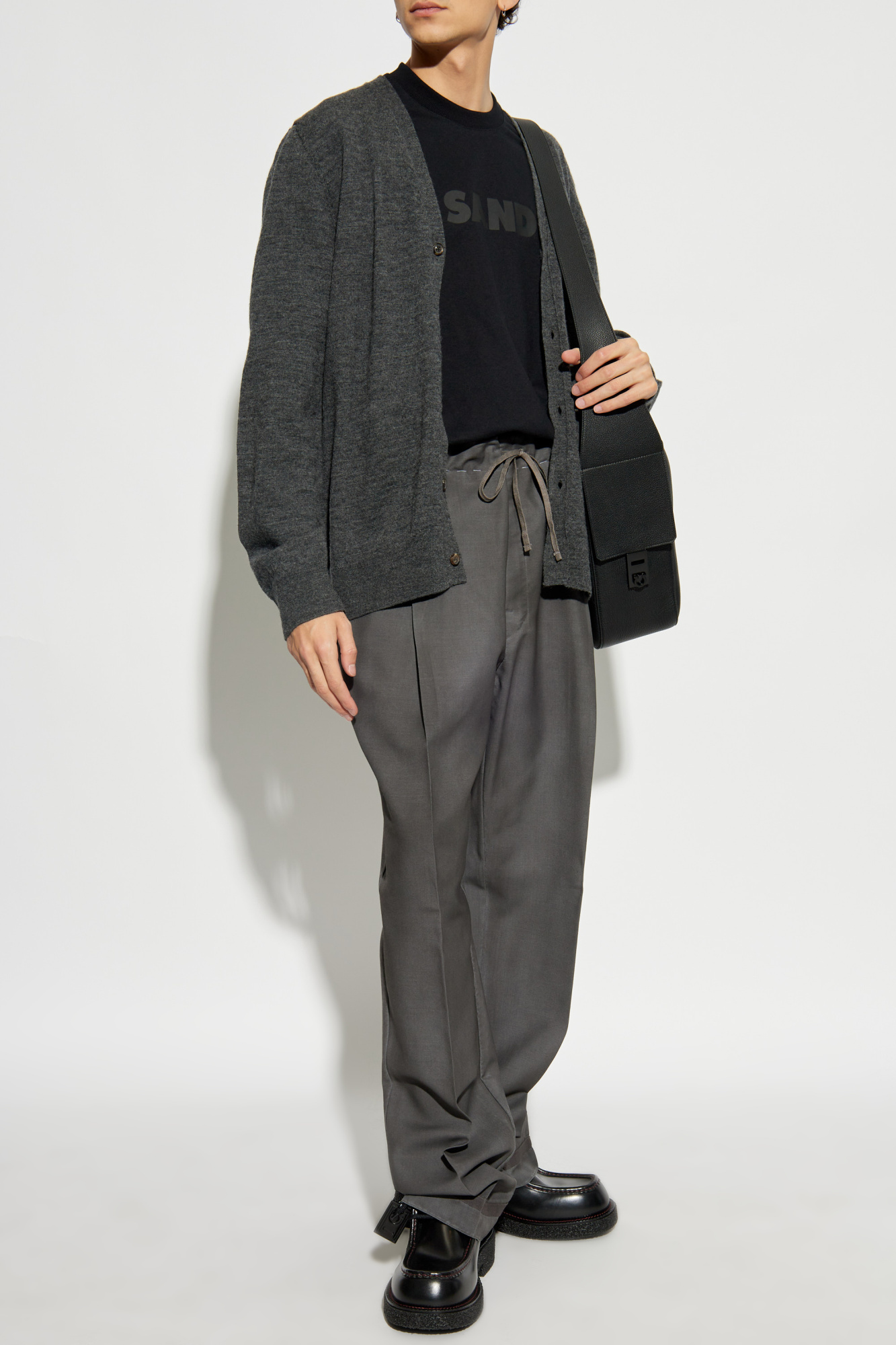 Maison Margiela Cardigan with sewn-on elbow patches | Men's